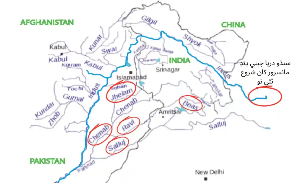 INDUS RIVER MAP