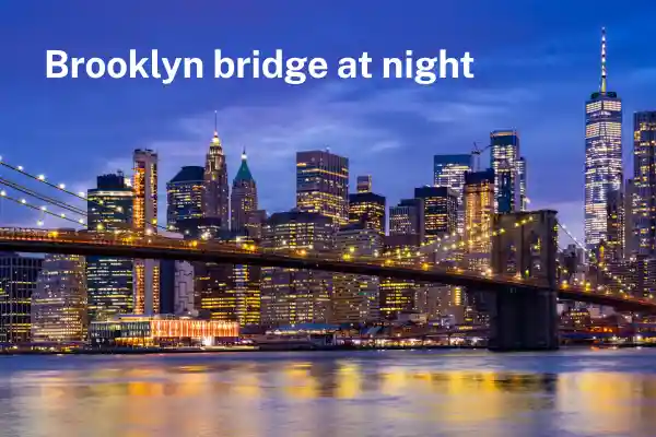 brooklyn bridge at night